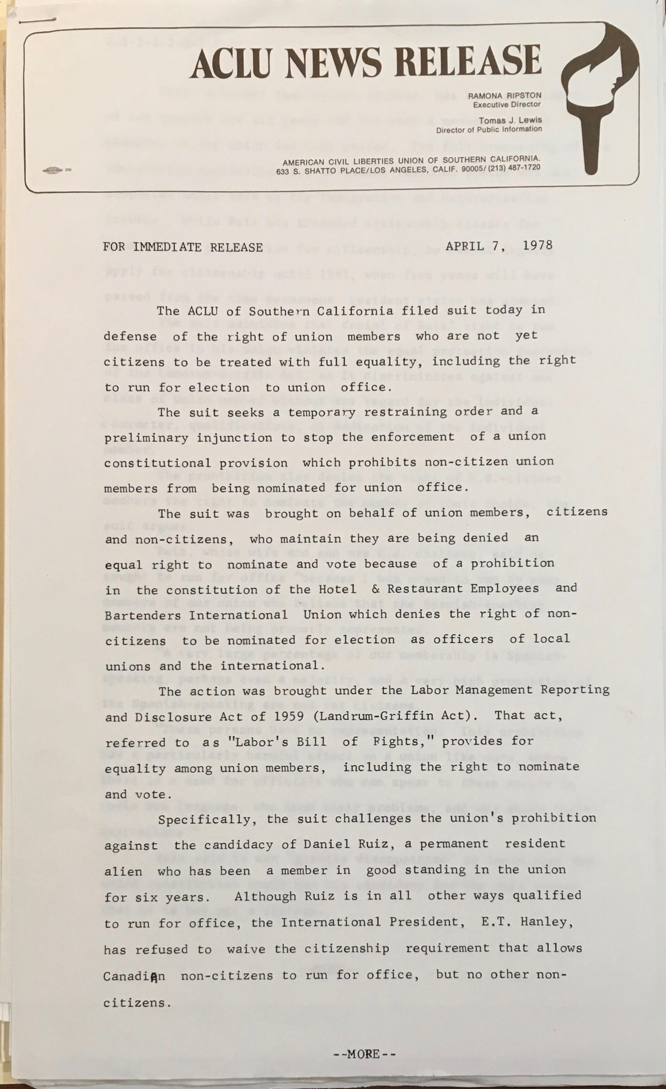 Claiming the right to full union membership