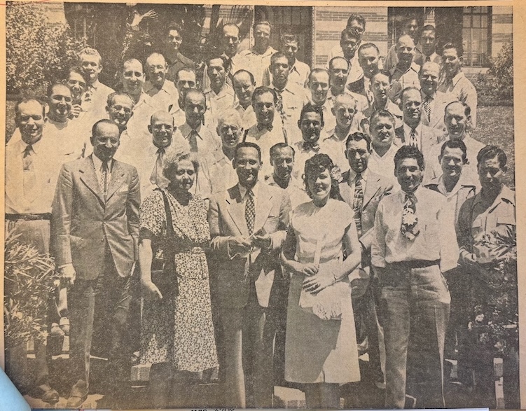 Group photo of students in the 1947 UCLA steelworkers summer institute